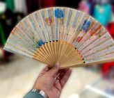بادبزن دسته چوبی وارداتی زنانه